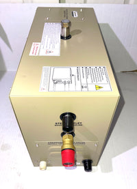 CGOLDENWALL 6KW Commercial Self-Draining Steam Generator Shower System Home Steam Bath Spa Generator 30 min to 12 Hours with Auto Drain 95-131℉ for Suitable Space Heating 6 m³/212 Cubic feet (6KW)