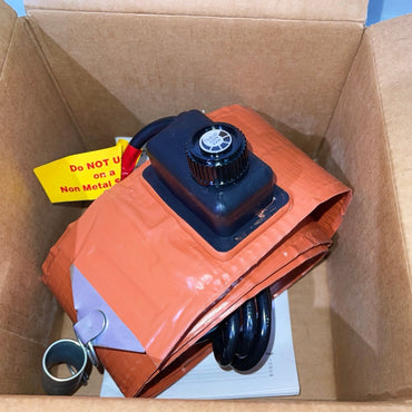 BriskHeat Drum Pail Heater Silicone Heating Blanket Controller SRL12241PADJB, 50-425F, 12x24 Size, 120 Volt, 720 Watt