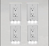 Decor LED Lighted - Night Light Wall Outlet Cover with LED lights No Wire or Battery Needed (Home)