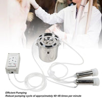 3L Electric Milker Milking Machine Household Manual Double Head Milker Efficient Pumping Cycle Large Capacity Portable for Goat Pulsation Vacuum Milking Machine