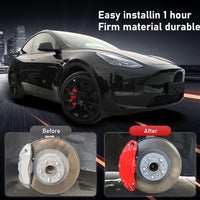 Red Brake Caliper Covers Set of 4 Tesla Model Y 2020-2024 19”-20”