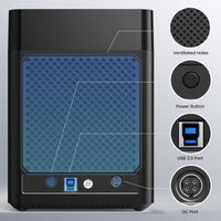 ORICO 5 Bay 3.5inch Hard Drive Enclosure USB 3.0 to SATA Magnetic Tool-Free External HDD Docking Station Case with 12V/6.5A Power Adapter for Family Storage Expansion Up to 90TB (5x18) - DS500U3 Seagate Barracuda ST2000DM008 2 TB 3.5" Internal Hard Drive