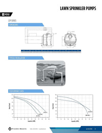 Little Giant LSPH-200-C 2 HP, 230V 84 GPM, 57 PSI High Pressure Sprinkler/Irrigation Pump, Blue, 558298