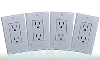 Decor LED Lighted - Night Light Wall Outlet Cover with LED lights No Wire or Battery Needed (Home)