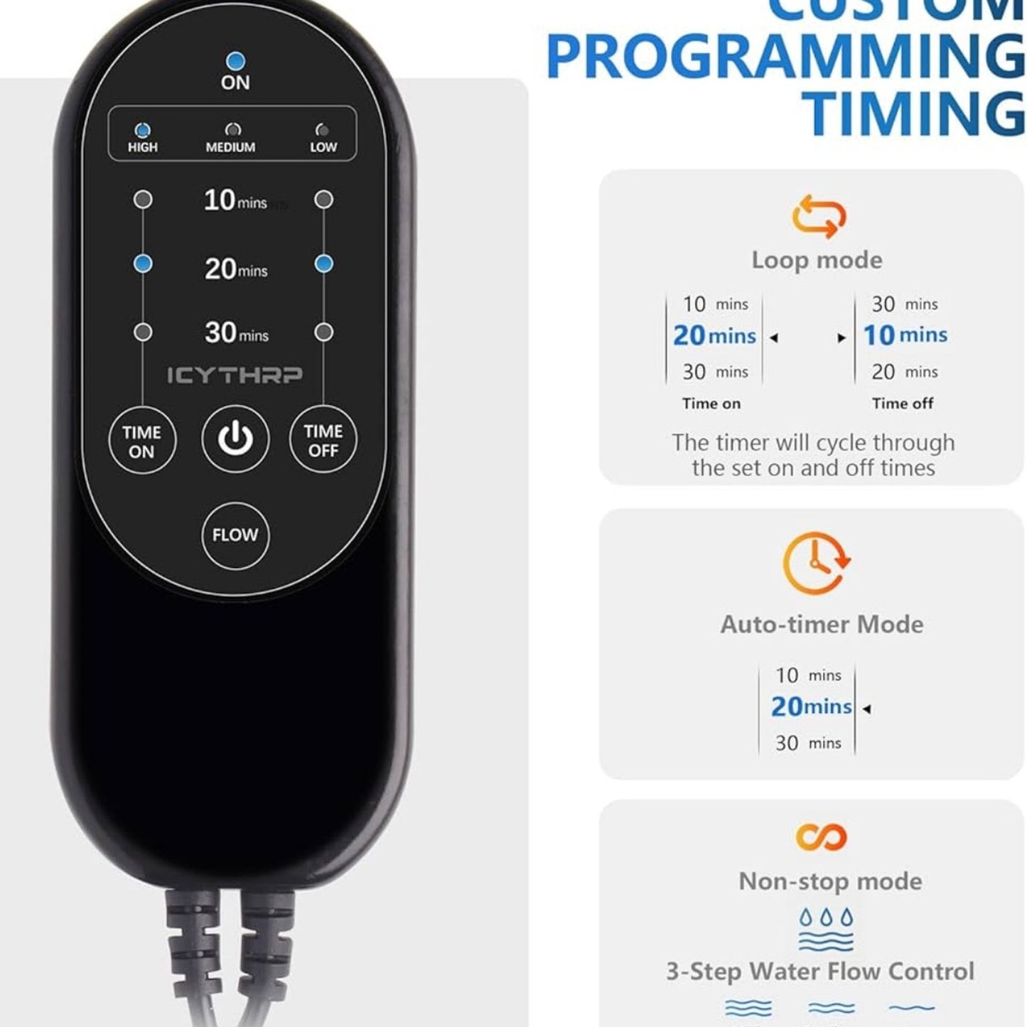 Cold Therapy Machine with Programmable Timer, Portable Ice Machine for Knee After Surgery, Knee Replacement Recovery System for Pain Relief w/Compression Pad for Shoulder, Hip and Ankle