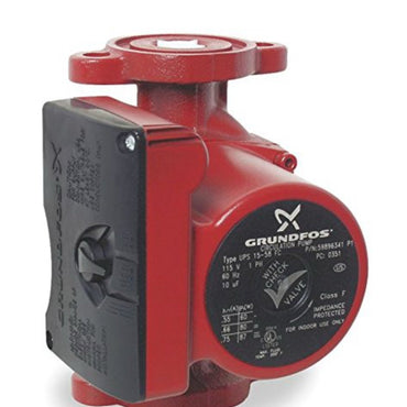3-Speed Grundfos Pump Hot Water NONSUBMERSIBLE Circulator Pump Model UPS15-55FC;