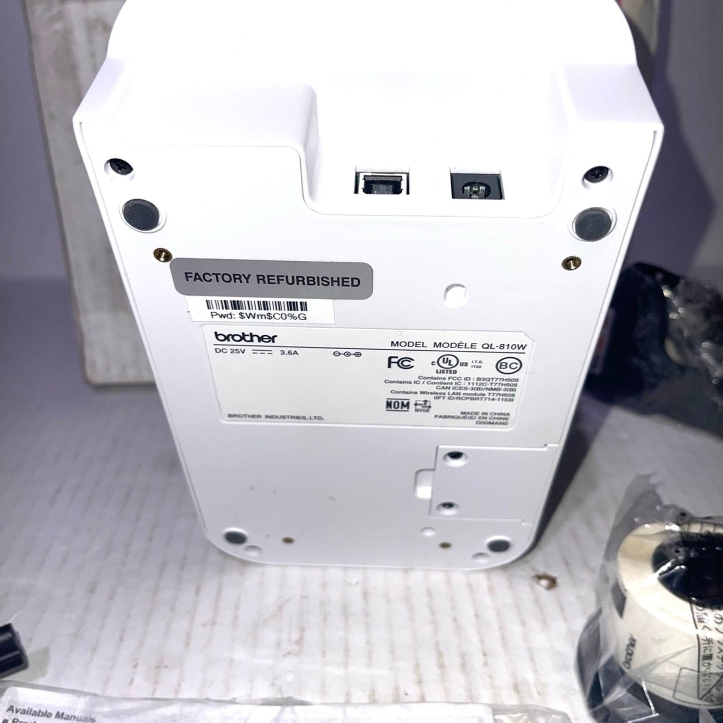 Brother Ultra-Fast Label Printer Wireless Networking White RQL-810W- (QL-810W)