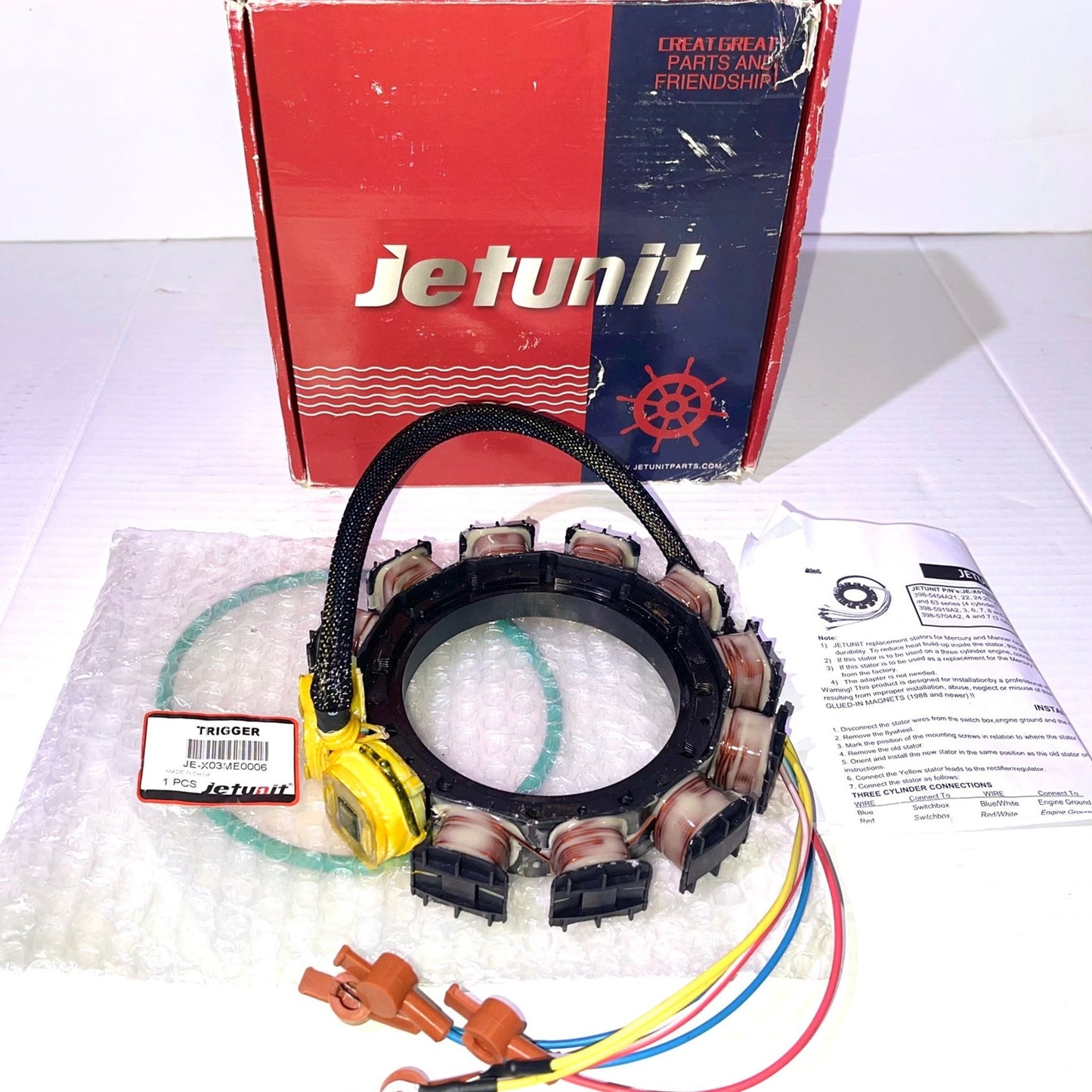 Stator For Mercury 174-5454K1 Outboard 40 45 50 55 60 65 70 75 85 HP 398-5454A21 5454A26 5454A22 5454A25 832075a20 2-Stroke 9-Amp 3&4 Cylinder