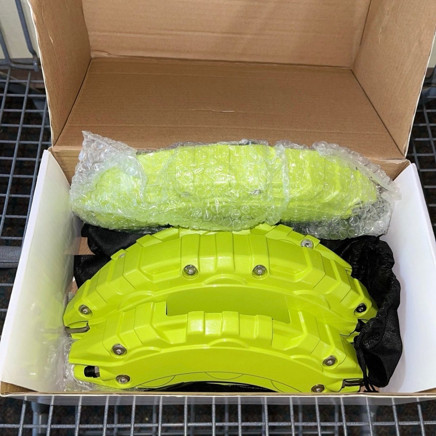 Caliper Covers 4 TESLA Model Y GREEN Accessories, 2020-2023 18 19” Wheel Hub Front and Rear Brake Caliper Cover