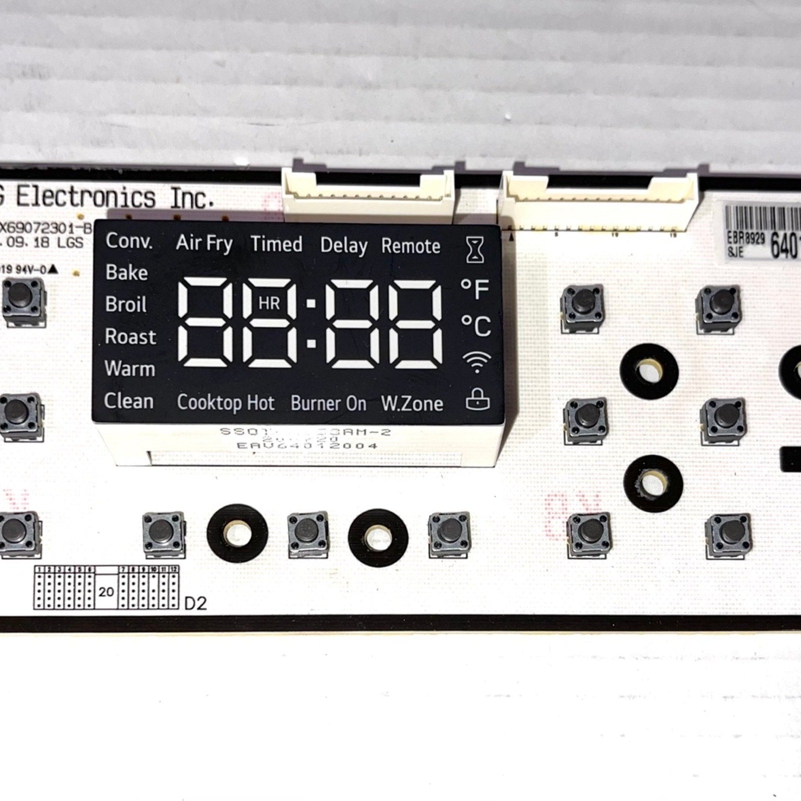 EBR89296401 Range Pcb Display Control Board Model Name EBR89296401 AA