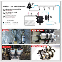 External Fuel Pump Low Pressure Lift Fuel Pump Toyota Nissan Racing 0580 254 044 Poulor 400Lph