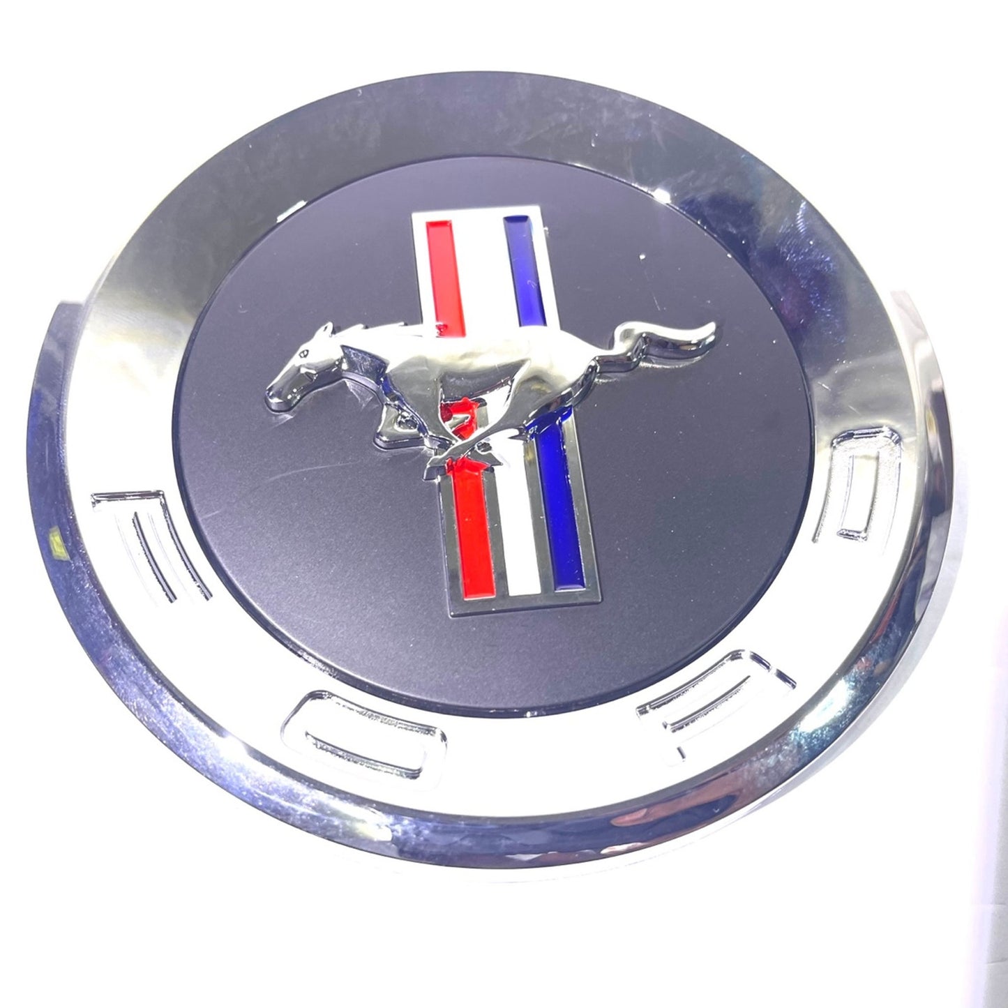 2009-2012 Ford Mustang Rear Trunk Deck Lid Faux Gas Cap Chrome Emblem OEM NEW