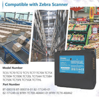 10X Zebra TC77 Battery Zebra Scanner Battery Replacement for Zebra Symbol TC77 TC70 TC72 TC75 TC55 TC70X TC75X TC700H TC700K TC720L BT-000318 Barcode Scanner Batteries BT-000318-01