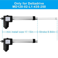 Fromann 450158 MD120-02-L1-435-250 for Power Recliner Lift Chairs Motor Actuator Replacement