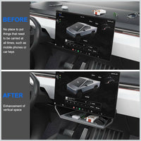 Cybertruck Center Console Dashboard Hidden Tray Organizer Under Screen Storage