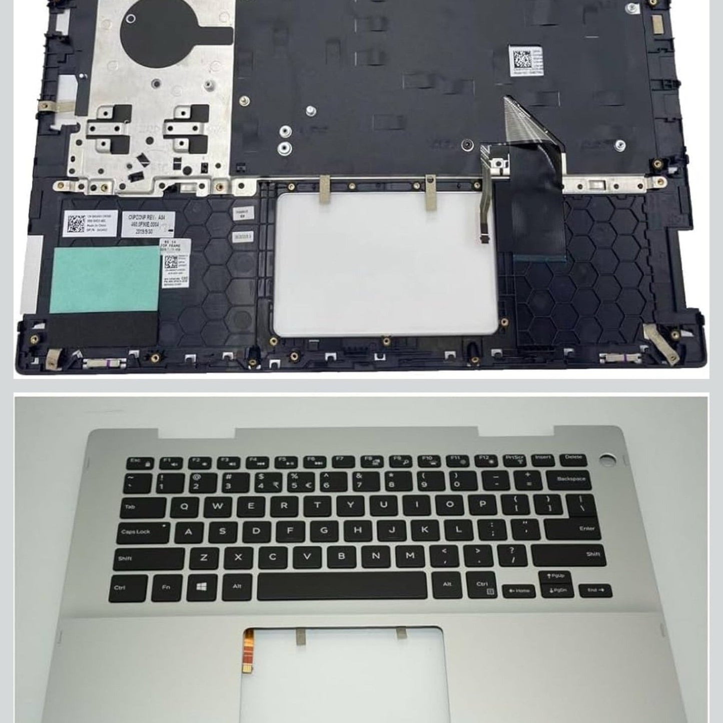 Laptop Upper Case Palmrest Backlit Keyboard Assembly Part for Dell Inspiron