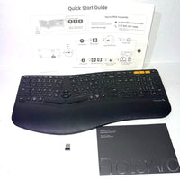 ProtoArc Backlit Bluetooth Ergonomic Keyboard, EK01 Plus Full Size Wireless Spli