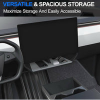 Cybertruck Center Console Dashboard Hidden Tray Organizer Under Screen Storage