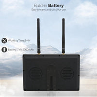 FPV Monitor 7” LCD Video Screen 800 x 480 Resolution, 5.8GHz 40CH DVR Function, RC Drone Display Screen with Auto Search, 2000mAh FPV Receiver for Drone Quadcopter(US Plug)