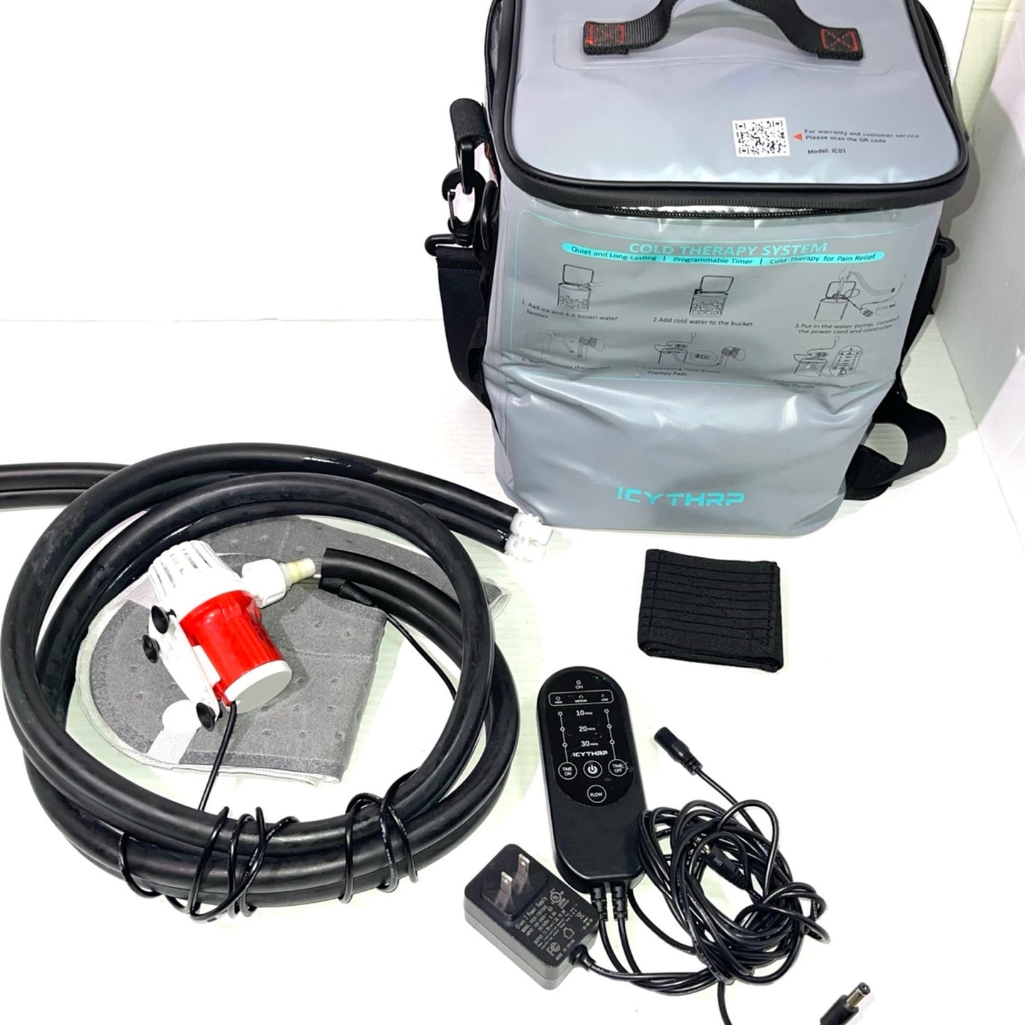 Cold Therapy Machine with Programmable Timer, Portable Ice Machine for Knee After Surgery, Knee Replacement Recovery System for Pain Relief w/Compression Pad for Shoulder, Hip and Ankle