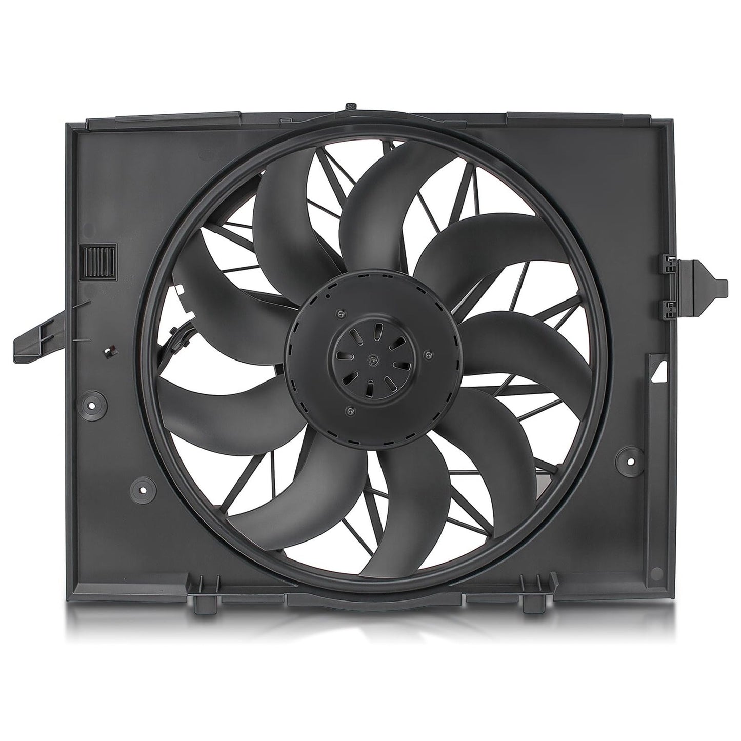 Engine Cooling Fan Assembly, Cooling Radiator Fan Replacement For BMW E60 525 530 545 645 E65 750, Replace 17427543282 17427514181