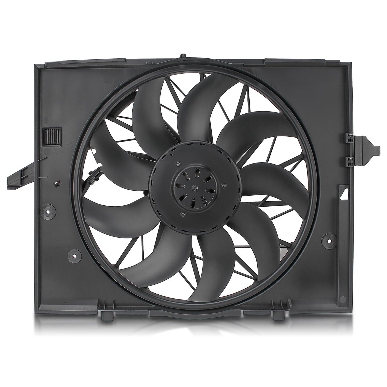 Engine Cooling Fan Assembly, Cooling Radiator Fan Replacement For BMW E60 525 530 545 645 E65 750, Replace 17427543282 17427514181