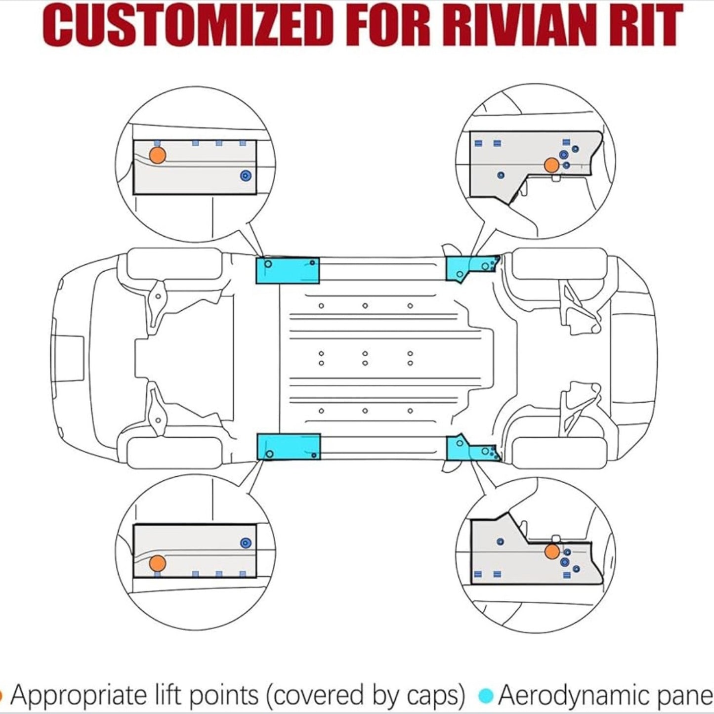 Jack Puck for Rivan R1s R1t Lifting Jack Pads for Rivian R1t R1s Floor Jack Lifting Magnetic Jack Puck for R1S/R1T 4PK Zippered Case 4 Gen - Red