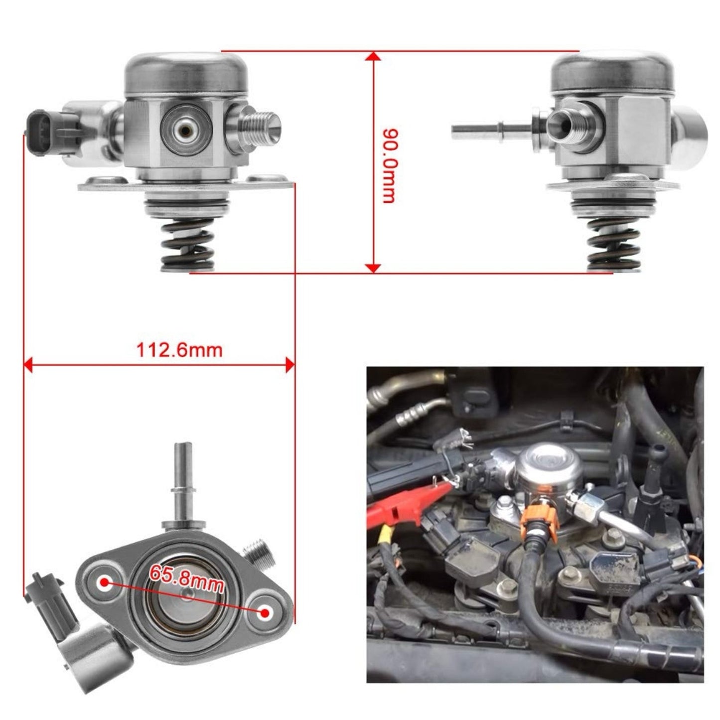 High Pressure Mechanical Fuel Pump 09-14 Hyundai Sonata Kia Sorento 09-15 UDW 35320-2G720 35320-2G730 35320-2G740