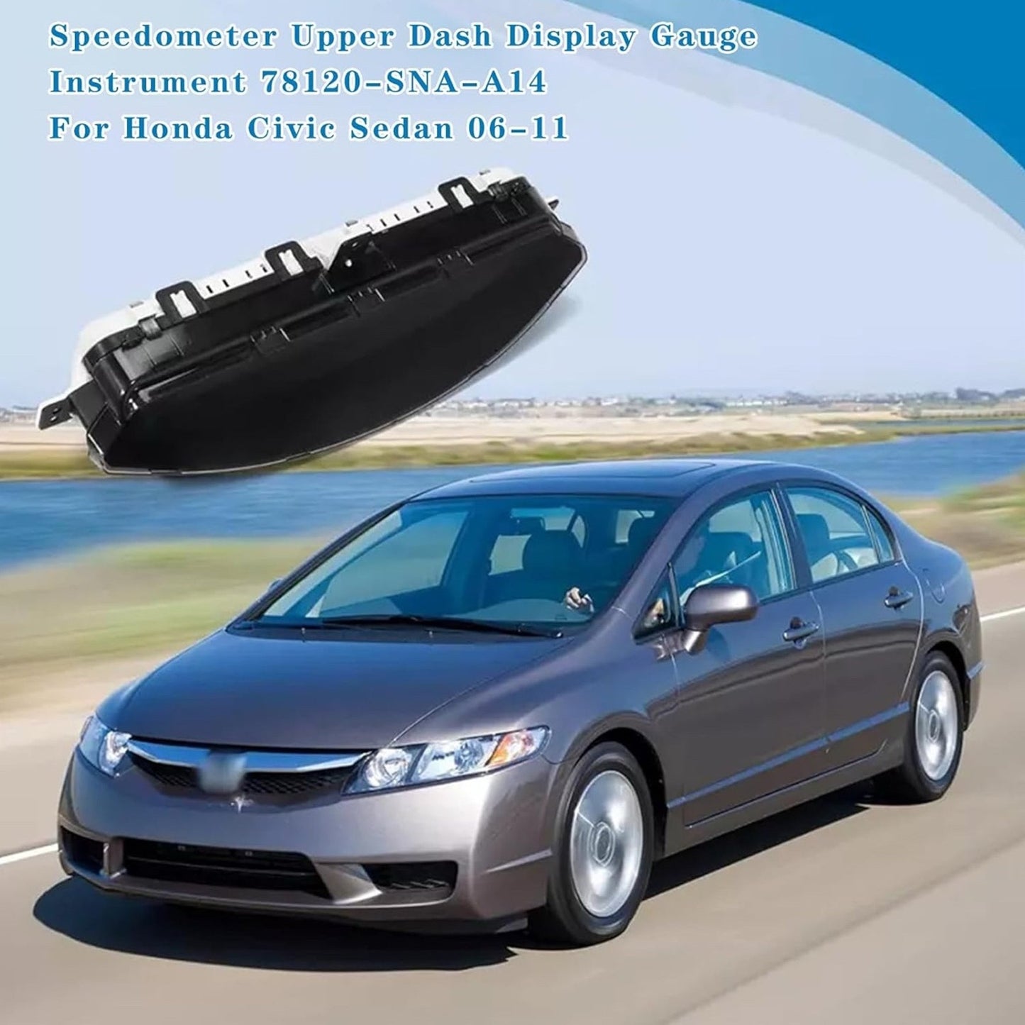 Speedometer Upper Dash Display Gauge Instrument for Honda Civic (2006-2011) 8th