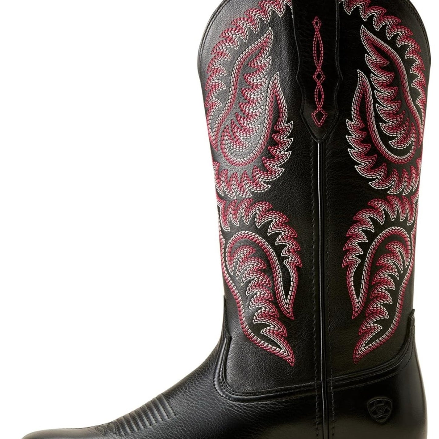 Ariat Women Cattle Caite Stretchfit Western Boot SZ 5.5B LEATHER BLK PINK COWGIRL