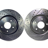 Brake Rotors For 1994-2004 Ford Mustang Rear Drilled Slotted Disc Brake Rotors | Brakes and Rotors