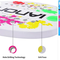 ianoni Beach Tennis Rackets Carbon Fiber Grit Face EVA Memory Foam Core Beach Tennis Rackets