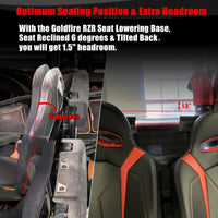 Goldfire RZR Seat ,Universal RZR Seat Lowering Base 1.5" Recline Seat Drop Brackets Mounts for Polaris RZR 800 / 900 / S 1000 / XP 1000 / XP Turbo /General Models