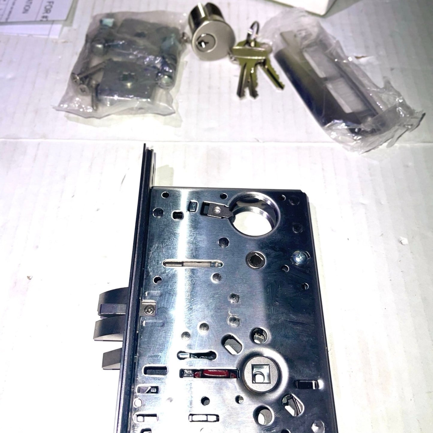 Commercial Heavy Duty Mortise Lock Escutcheon Plate Handle Set for Entrance/Office Front Door F20