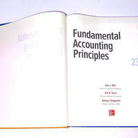 Fundamental Accounting Principles McGraw Hill 23rd Edition ISBN-13: 978-1259536359, ISBN-10: 1259536351 HARDCOVER TEXTBOOK