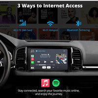 AD6 Wired CarPlay to Wireless CarPlay/Wireless Android Auto Adapter, Wireless Android Support OBD, Intelligent AI Voice Dongle with GPS Tracking, AI Box with Bluetooth, 4GB+64GB