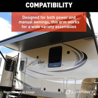 Standard Flat Awning Support Arm Assembly Solera 3000 Series- 281154 69" Black