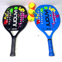 ianoni Beach Tennis Rackets Carbon Fiber Grit Face EVA Memory Foam Core Beach Tennis Rackets