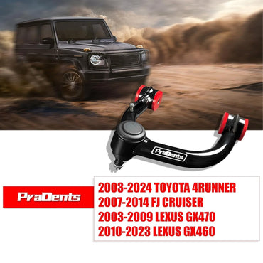 Front Upper Control Arms for 2003-2024 Toyota 4Runner, 2007-2014 FJ Cruiser, 2003-2009 Lexus GX470, 2010-2023 Lexus GX460, 2-4" Lift Tubular Control Arm, Replacement OEM Suspension Arms