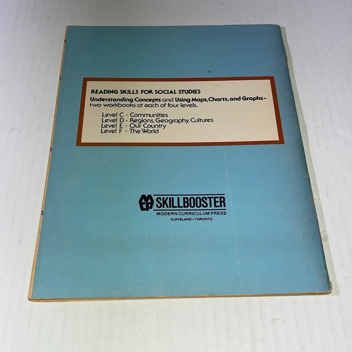 1980s Reading Skills for Social Studies (Using Maps, Charts & Graphs (Workbook) ISBN-10	‎0878953507 ISBN-13	‎978-0878953509