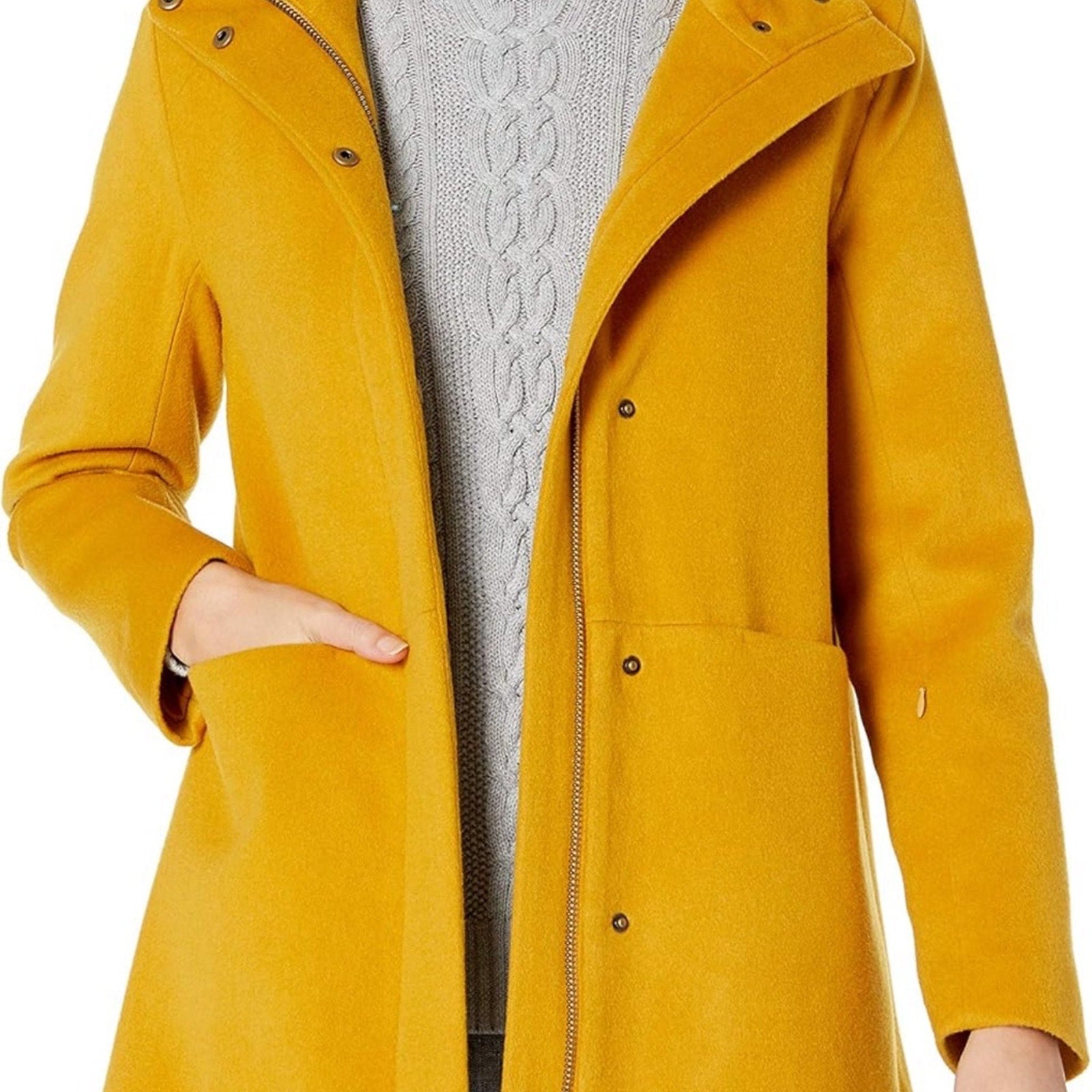 TIME FOR ME Women Outerwear SZ 2X Logan Golden Rod Wool Jacket