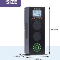 Noise Detector with Traffic Light Alert & Adjustable dB Threshold & Volume, Temp & Humidity Display, Metal Housing, for Classroom Noise Control, Fun Interaction for Easy Noise Management