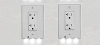 Decor LED Lighted - Night Light Wall Outlet Cover with LED lights No Wire or Battery Needed (Home)