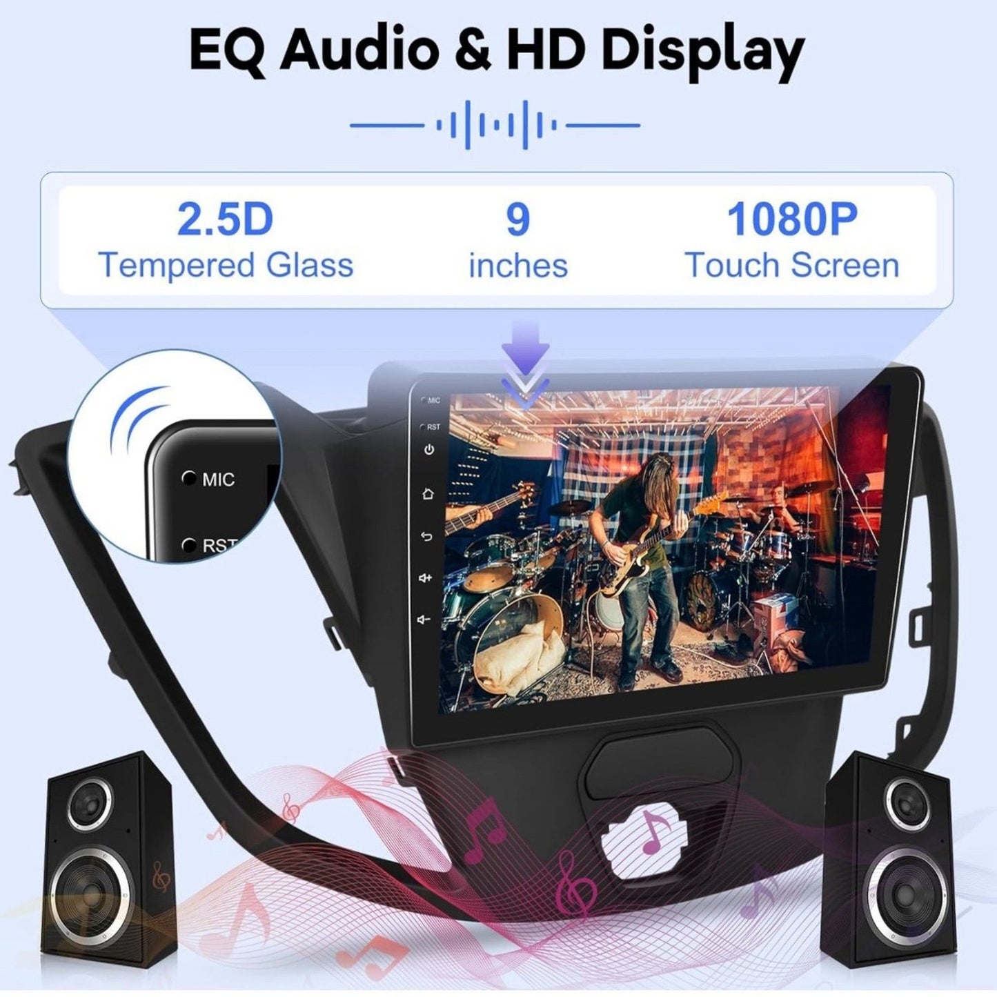 2G+64G] Car Radio for Ford Transit 2013-2019, Android 13 Touch Screen Transit Stereo, Carplay/Android Auto/EQ Audio/SWC +AHD Backup Camera