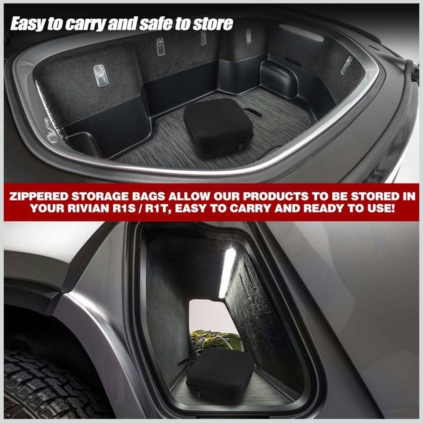 Jack Puck for Rivan R1s R1t Lifting Jack Pads for Rivian R1t R1s Floor Jack Lifting Magnetic Jack Puck for R1S/R1T 4PK Zippered Case 4 Gen - Red