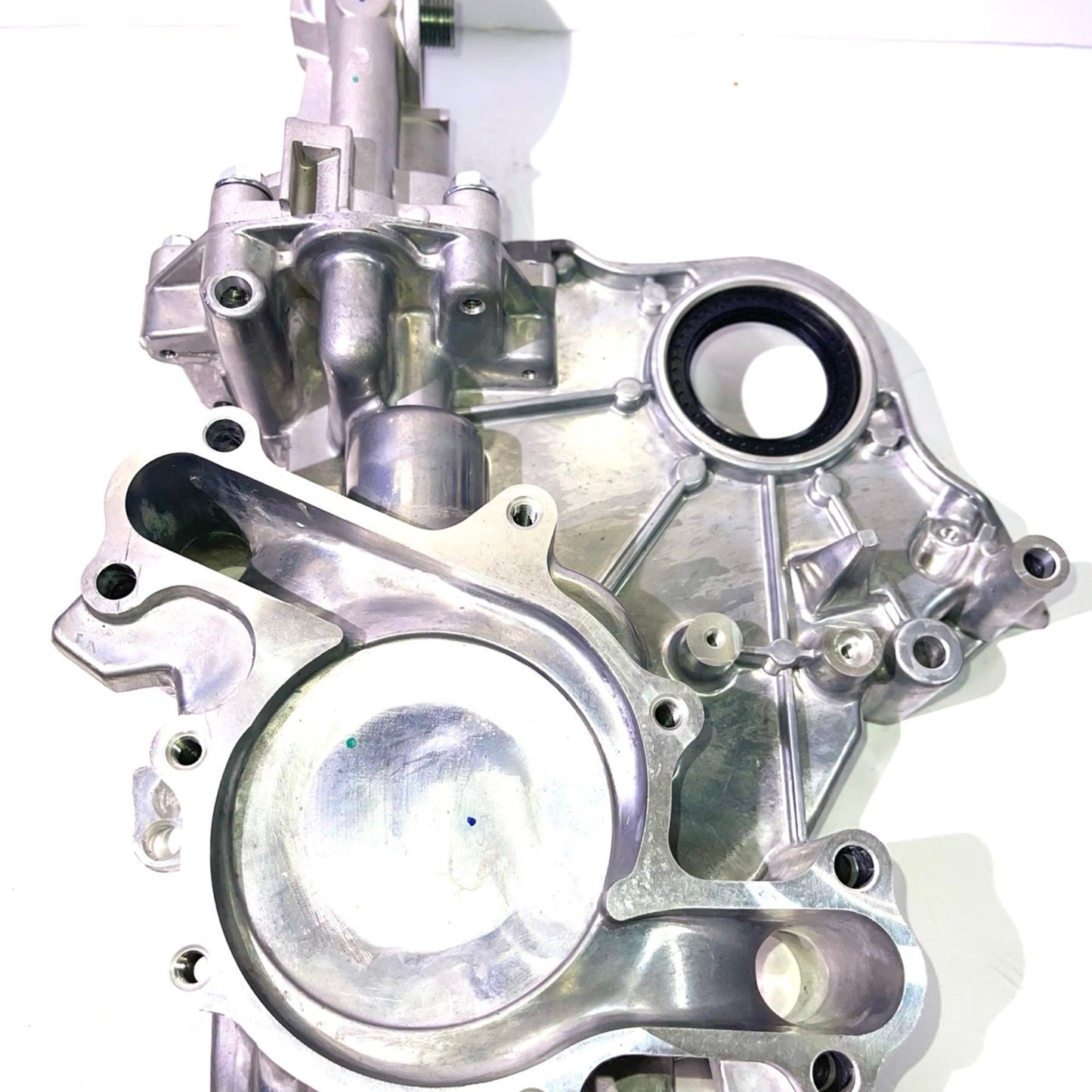 Timing Cover Oil Pump for Ford F150 Pickup Cougar Van Freestar Monterey Mustang Thunderbird Windstar Engine Timing Chain Oil Pump Cover Assembly Replacement TC232EN EQ-TC232EN