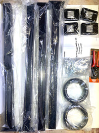 Muzata 15-20FT Modular Black Cable Railing Kit 36” 4 Level Post Kit Complete Set Cable Railing System For Decks Length Adjustable Easy DIY With Paper User Guide (No Handrail) RWS2 BH4S