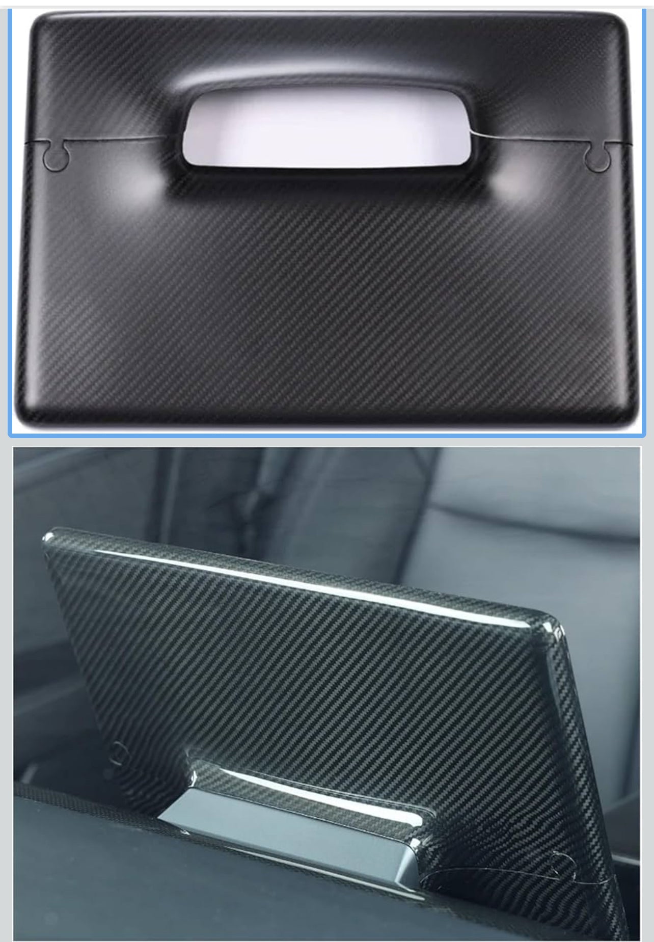 Tesla Model3 Y Car Central Control Sticker Door Window Button Column Shift Real Carbon Fiber Patch 2017-2023(Matte Carbon