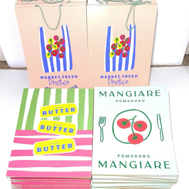 Kitchen Boutique Shop Wall Art 65 PCS 16”x12” Wooden Signs – Mangiare Pomodoro Pomodoro, Popcorn, Fresh Produce Designs