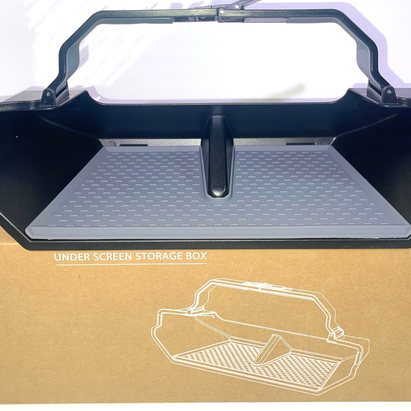 Cybertruck Center Console Dashboard Hidden Tray Organizer Under Screen Storage